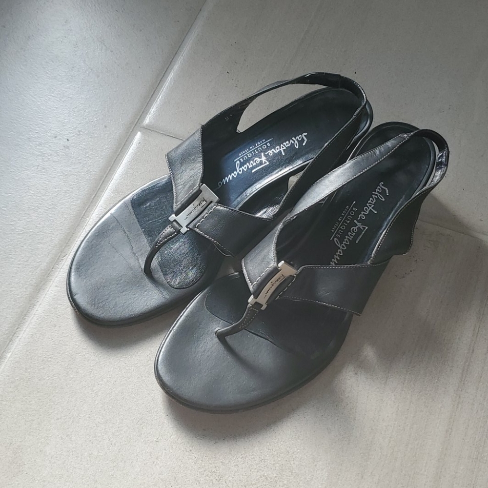 Salvatore Ferragamo Black Sandals